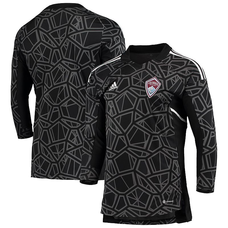 Mens adidas Black/White Colorado Rapids AEROREADY Goalkeeper Jersey, Size: