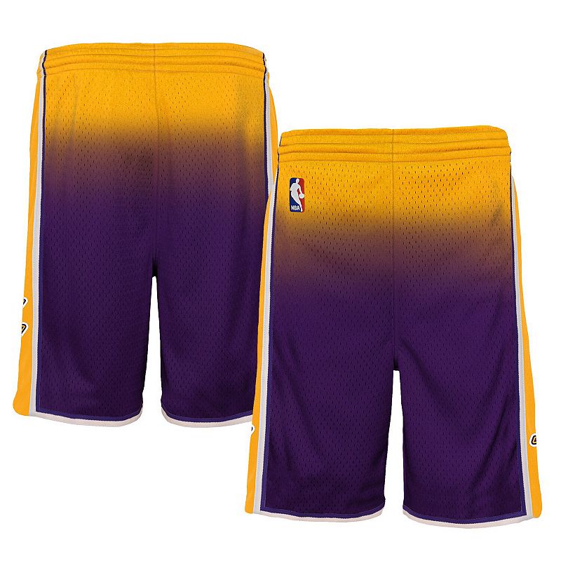 Youth Mitchell & Ness Gold/Purple Los Angeles Lakers 2009/10 Hardwood Class