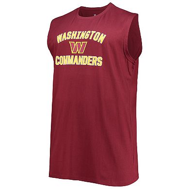 Men's Fanatics Branded Burgundy Washington Commanders Heart 'N' Soul Muscle Tank Top