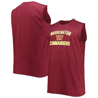 Men's Fanatics Branded Burgundy Washington Commanders Heart 'N' Soul Muscle Tank Top