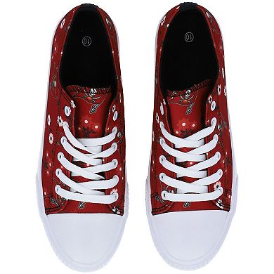 Women's FOCO Red Tampa Bay Buccaneers Flower Canvas Allover Shoes