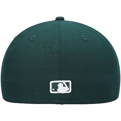 Men's New Era Green Houston Astros White Logo 59FIFTY Fitted Hat