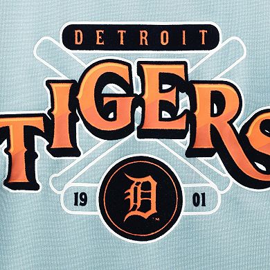 Women's The Wild Collective Light Blue Detroit Tigers Open Back Twist-Tie Tank Top