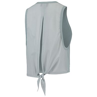 Women's The Wild Collective Light Blue Chicago Cubs Open Back Twist-Tie Tank Top