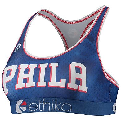 Women's Ethika Royal Philadelphia 76ers Dream Sports Bra