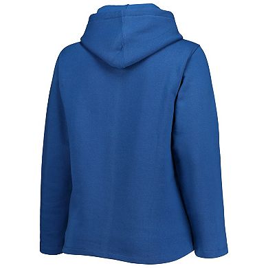 Women's Soft as a Grape Royal Kansas City Royals Plus Size Side Split Pullover Hoodie