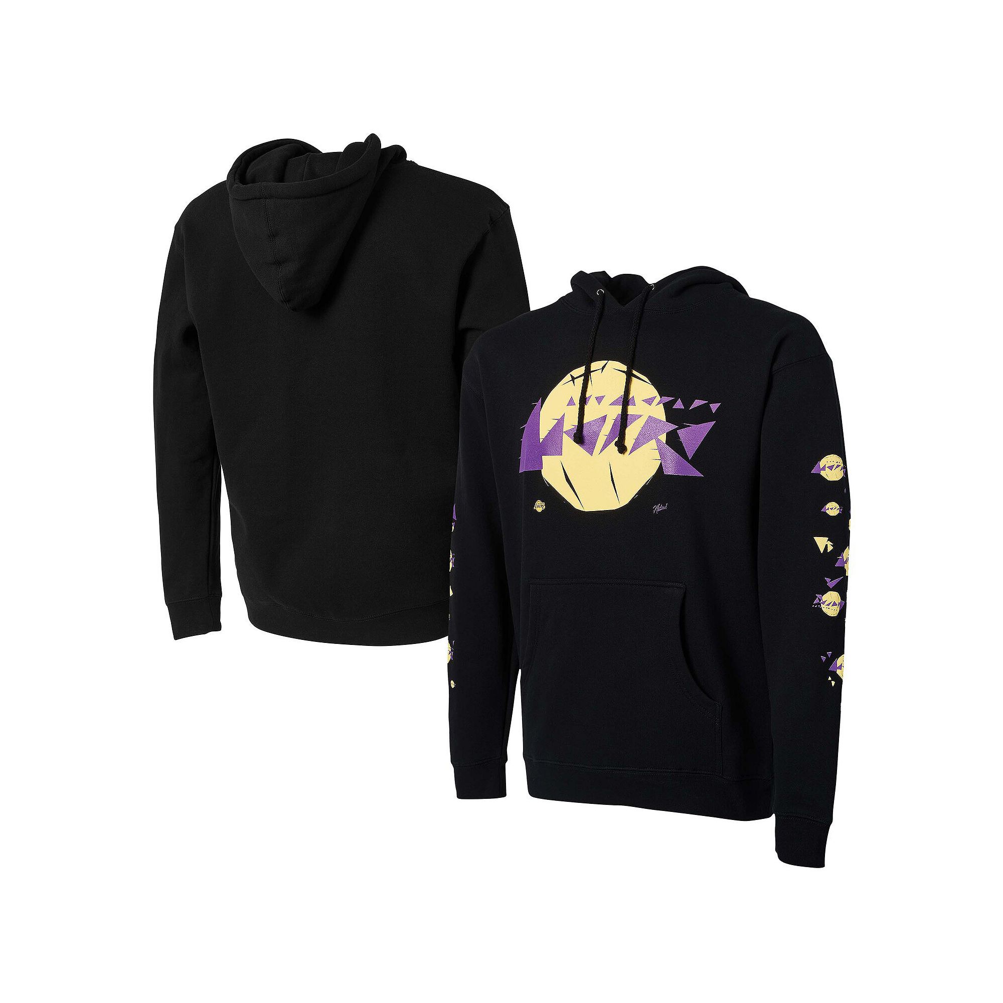Mens NBA x Naturel Black Los Angeles Lakers No Caller ID Pullover Hoodie, 