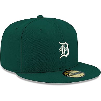 Men's New Era Green Detroit Tigers White Logo 59FIFTY Fitted Hat