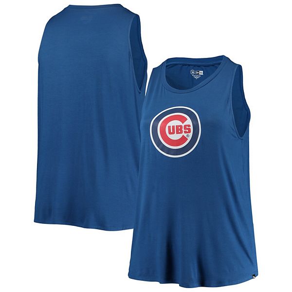 Women's New Era Royal Chicago Cubs Plus Size Space Dye 3/4
