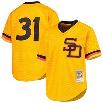 Youth Mitchell & Ness Dave Winfield Gold San Diego Padres Cooperstown Collection Mesh Batting Practice Jersey