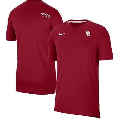Men's Nike Crimson Oklahoma Sooners 2022 Coaches UV Performance T-Shirt