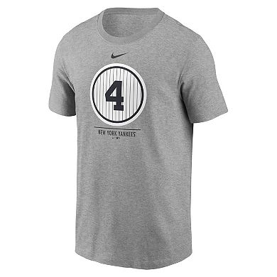 Men's Nike Lou Gehrig Heathered Gray New York Yankees Cooperstown Collection Lou Gehrig Day Retired Number T-Shirt