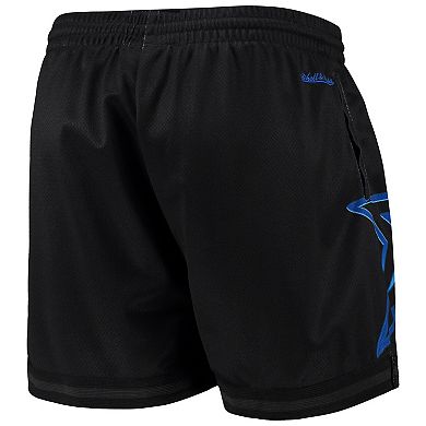 Women's Mitchell & Ness Black Philadelphia 76ers Big Face 4.0 Mesh Shorts