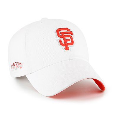 Men's '47 White San Francisco Giants Area Code City Connect Clean Up Adjustable Hat