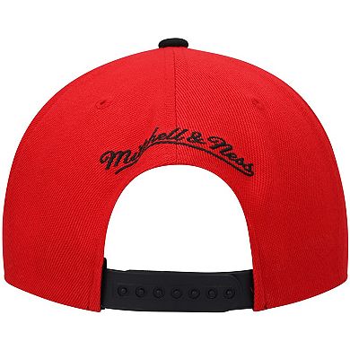 Men's Mitchell & Ness Red/Black Portland Trail Blazers Hardwood Classics Snapback Hat