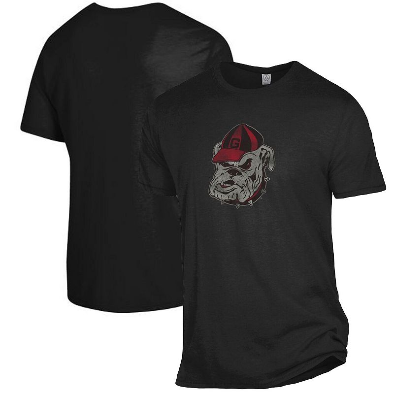 Mens Alternative Apparel Black Georgia Bulldogs Vintage Logo Keeper T-Shir