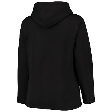 Women's Soft as a Grape Black Pittsburgh Pirates Plus Size Side Split Pullover Hoodie