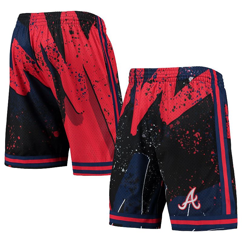 Mens Mitchell & Ness Red Atlanta Braves Hyper Hoops Shorts, Size: 5XL