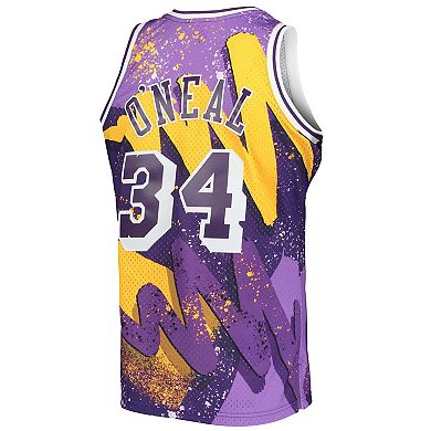 Men's Mitchell & Ness Shaquille O'Neal Purple Los Angeles Lakers ...