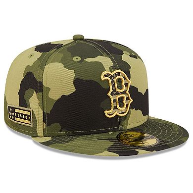 Men's New Era Camo Boston Red Sox 2022 Armed Forces Day On-Field ...