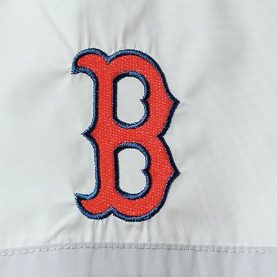 Women's The Wild Collective Navy Boston Red Sox Colorblock Track Raglan Full-Zip Jacket