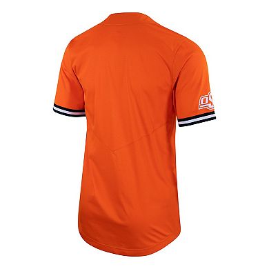 Men's Nike Orange Oklahoma State Cowboys Two-Button Replica Baseball Jersey