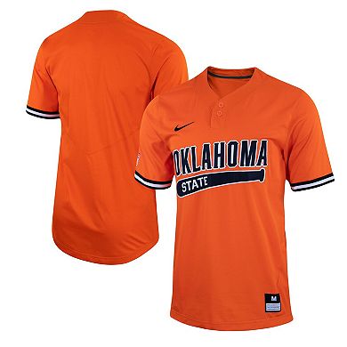 Men's Nike Orange Oklahoma State Cowboys Two-Button Replica Baseball Jersey