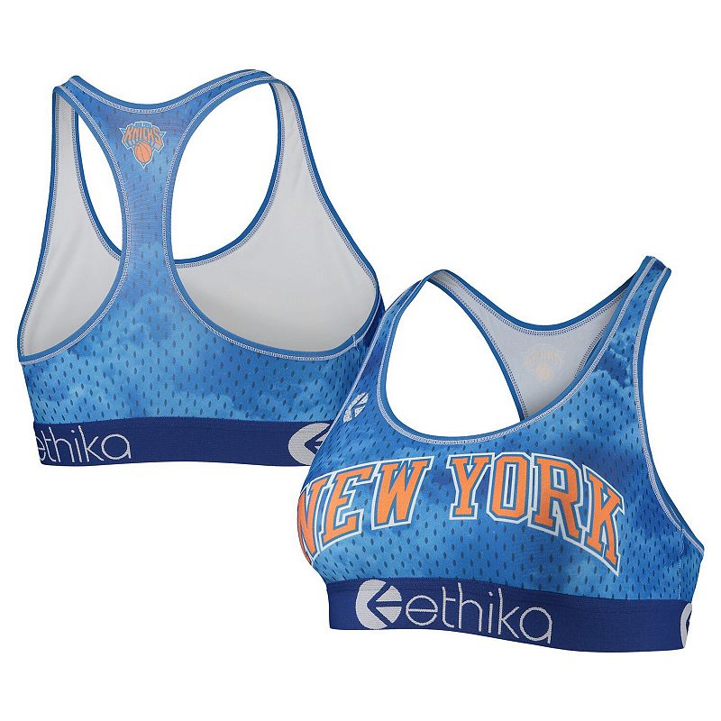 Womens Ethika Blue New York Knicks Dream Sports Bra, Size: Small