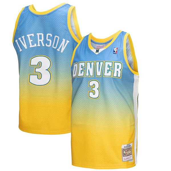 NWT Denver Nuggets Allen Iverson Mitchell & Ness Reload Swingman Jersey XL  NBA