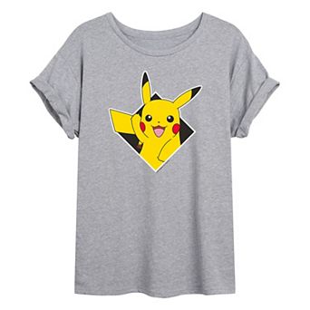 Juniors' Pokémon Pikachu Oversized Graphic Tee