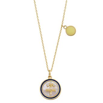 City Luxe Mother of Pearl Pisces Gold Pendant Necklace