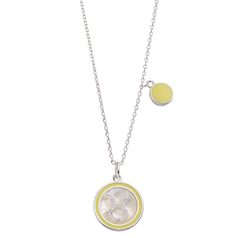 City Luxe Mother of Pearl Pisces Gold Pendant Necklace, Womens, Size: 18