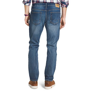 IZOD Denim Jeans For Men – Ultrasoft Straight Fit Stretch Performance Jeans With Sportflex Max Waistband, Raw Wash, 30XO30