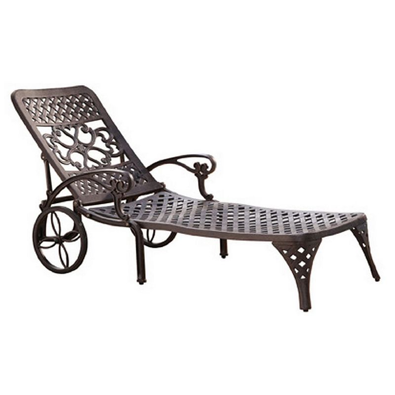homestyles Chaise Lounge Patio Chair, Brown