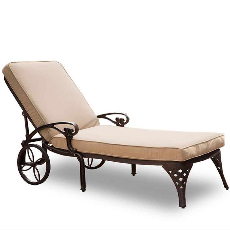 homestyles Cushion Chaise Lounge Patio Chair, Brown