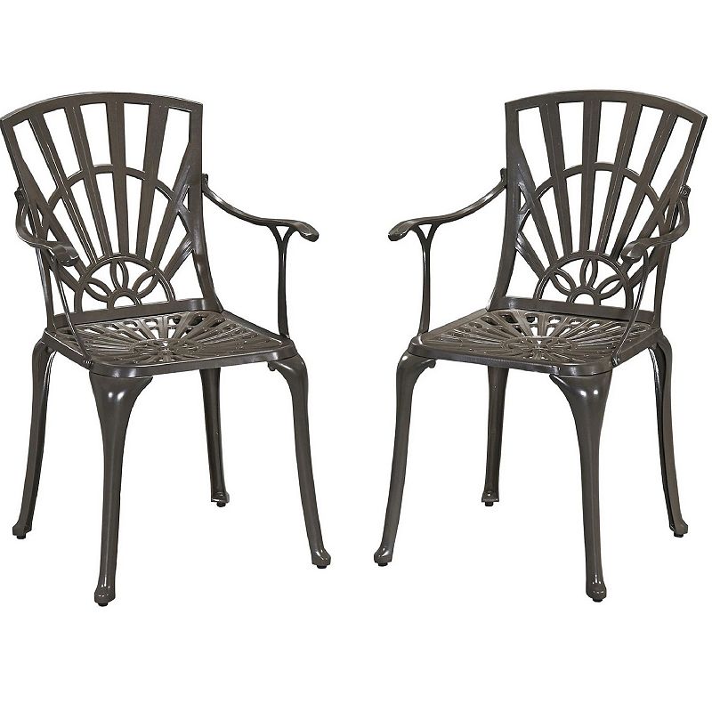 homestyles Rustproof Patio Chair 2-piece Set, Beig/Green