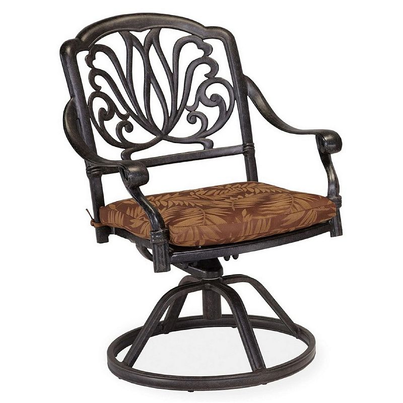 homestyles Rustproof Swivel Patio Chair, Grey