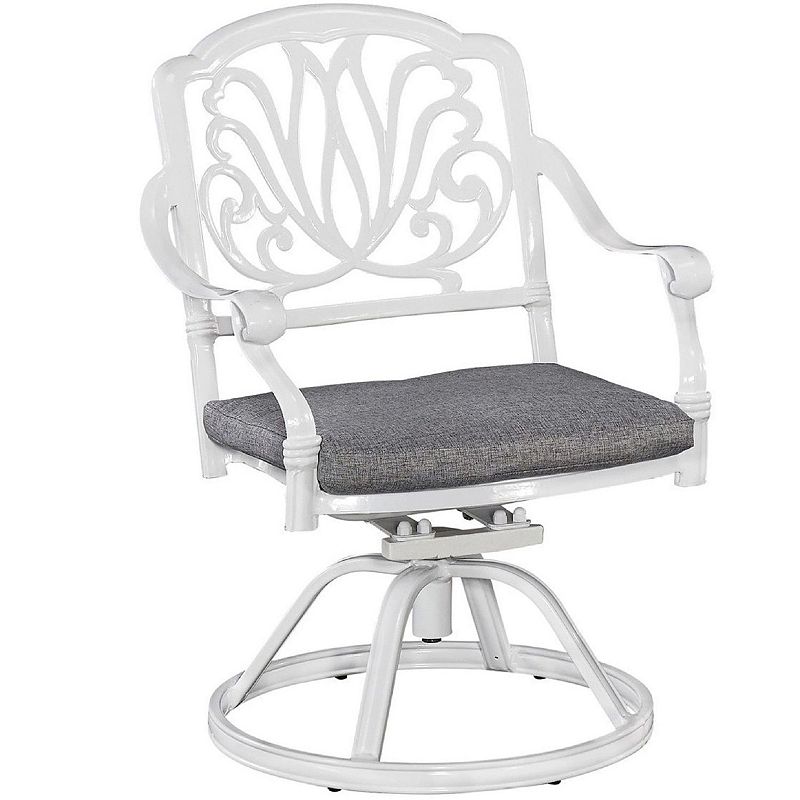 20863079 homestyles Rustproof Swivel Patio Chair, White sku 20863079