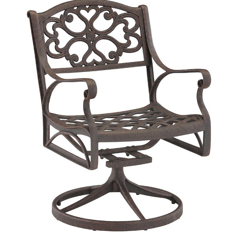 homestyles Swivel Traditional Patio Chair, Brown