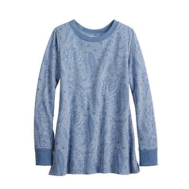 Women's Croft & Barrow® Athleisure Crewneck Sweatshirt Tunic