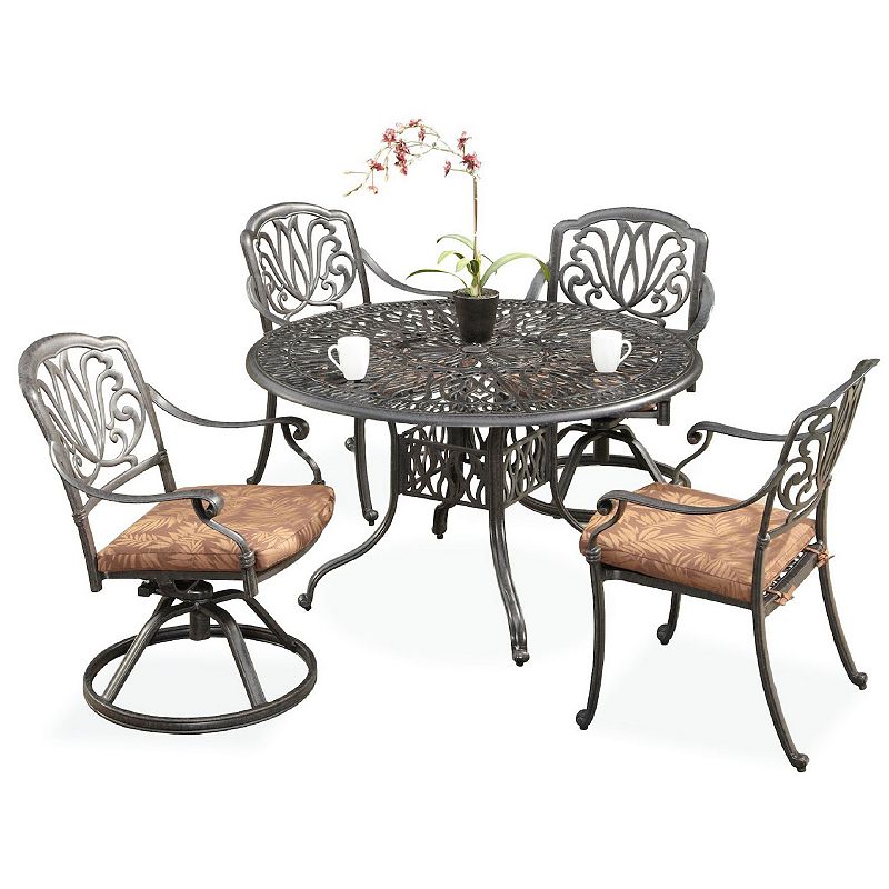 homestyles Patio Dining Table & Chairs 5-piece Set, Grey