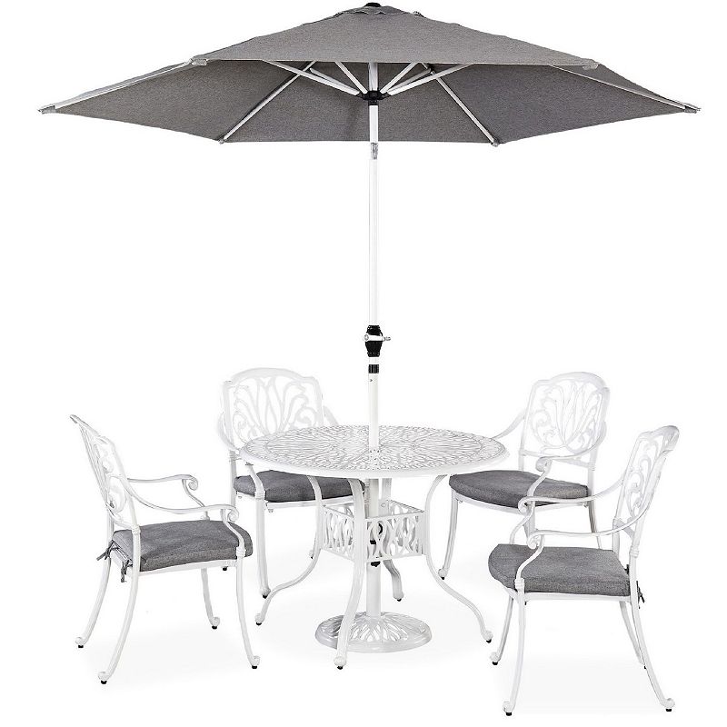 39435731 homestyles Patio Table, Chairs, & Umbrella 6-piece sku 39435731