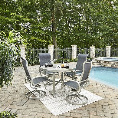 homestyles Patio Dining Table & Contoured Sling Chairs 5-piece Set