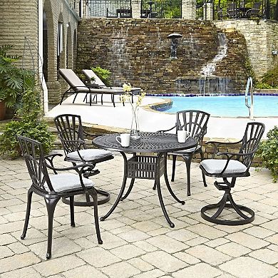 homestyles Round Patio Table & Chair 5-piece Set