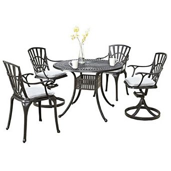 homestyles Round Patio Table & Chair 5 pc Set