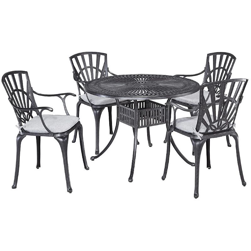 18193643 homestyles Round Patio Dining Table & Chair 5-piec sku 18193643