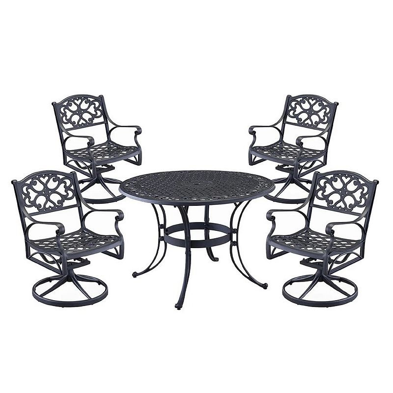 homestyles Patio Table & Chair 5-piece Set, Black