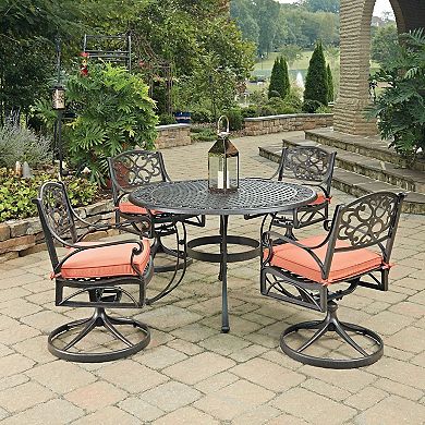 homestyles Swivel Patio Chair & Dining Table 5-piece Set