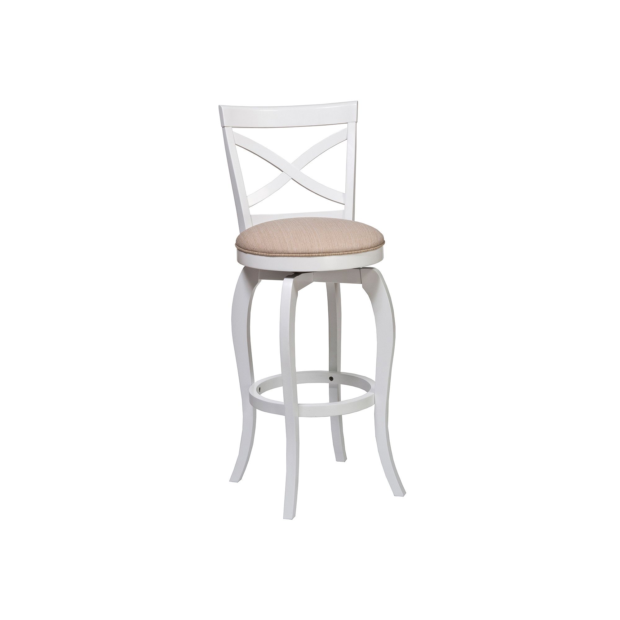 Hillsdale Furniture Ellendale Swivel Bar Stool, White