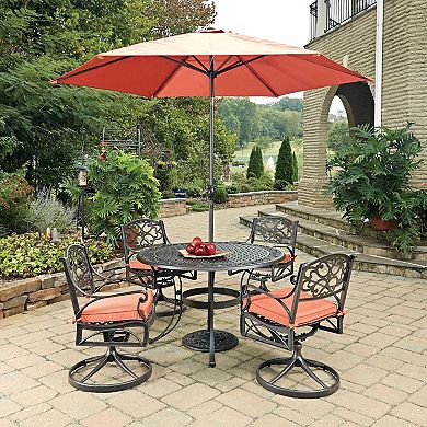 homestyles Patio Dining Table, Swivel Chair, & Umbrella 6-piece Set